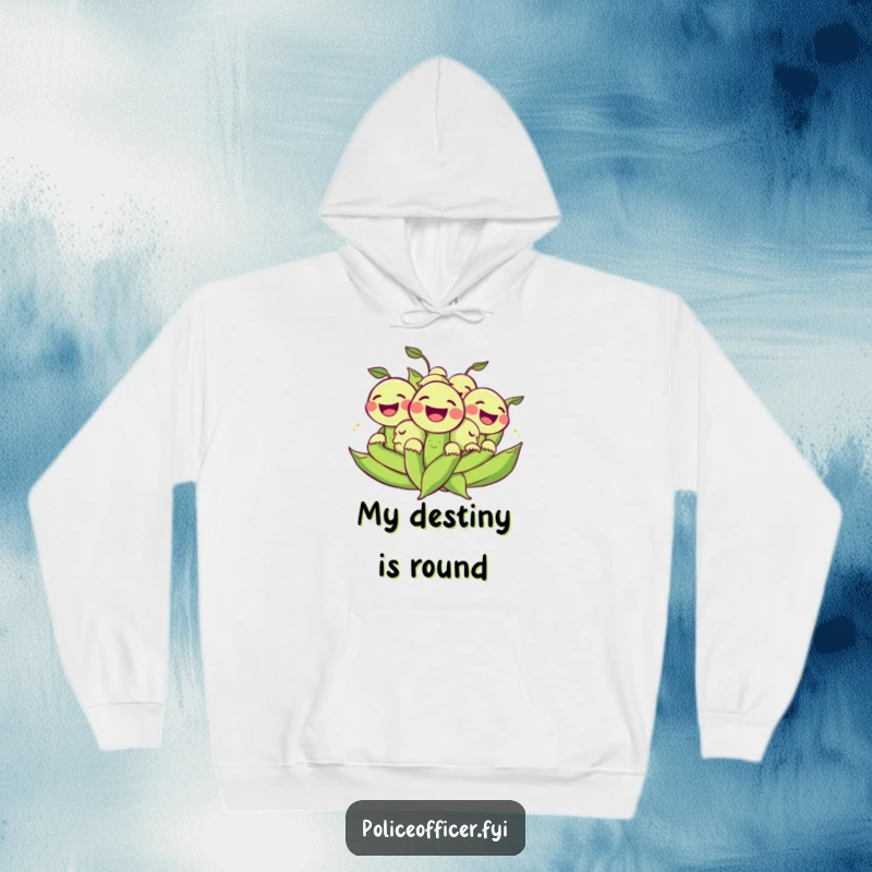 Funny Hoodie: A cheerful bunch of peas laughing as they roll, offering hilarious comfort and a delightfully playful vibe.