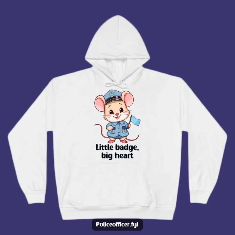 Funny Proud Mouse Officer Hoodie: Cozy Flag Cop Gift