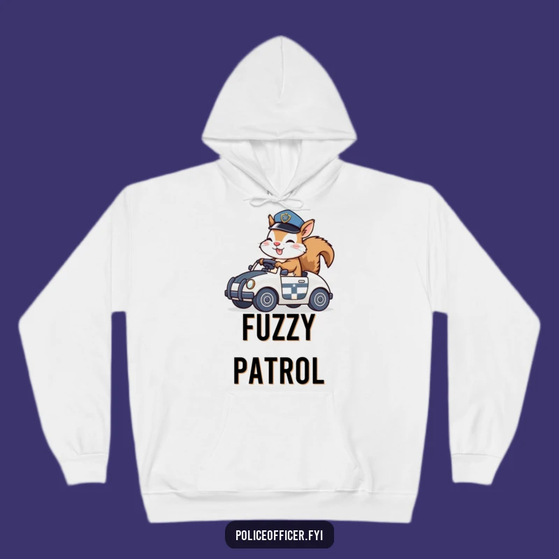 Funny Squirrel Cop Hoodie: Cozy Giggling Driver Gift
