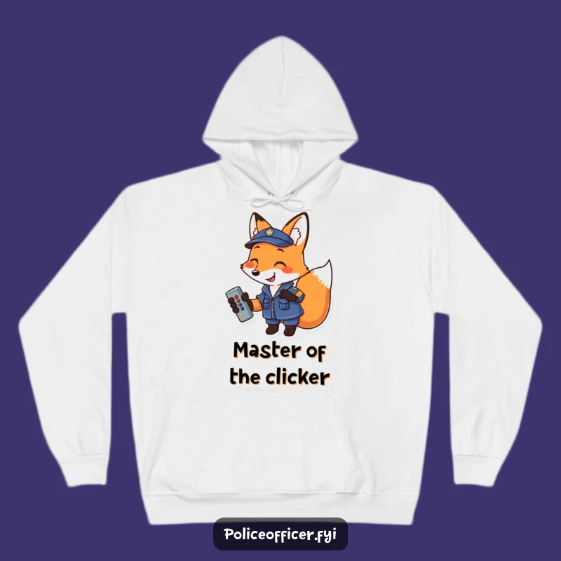 Funny Fox Remote Control Hoodie - Cozy Uniformed Fox Design, Ultimate Funny Gift