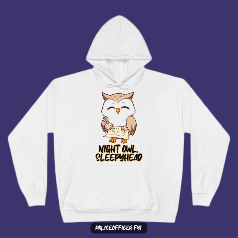 Funny Owl Writer Hoodie: Cozy Contentment for Your Creative Zone Gift