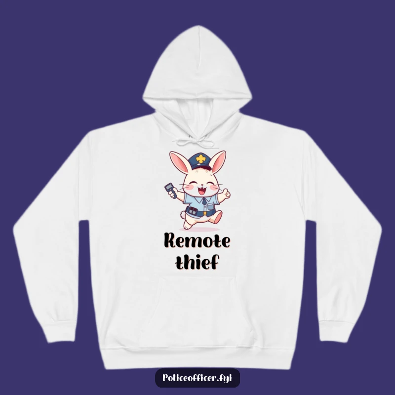 Funny Bunny Police Hoodie: Cozy Joyful Controller, a Hilarious Gift