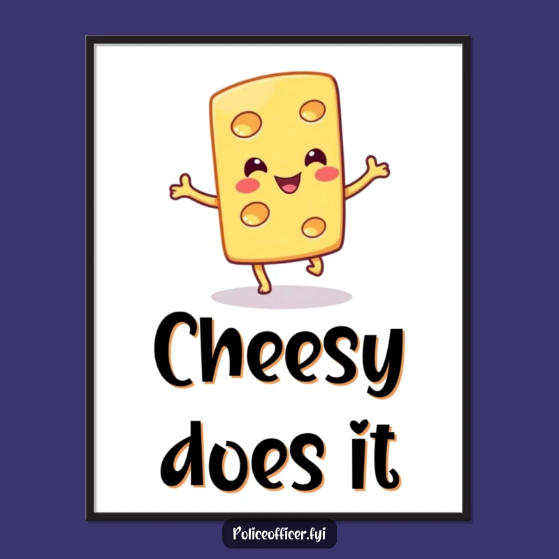 Amusing Free Printable Cheese Slice Wall Art: Hopping Cheese for a Quirky Downloadable Gift