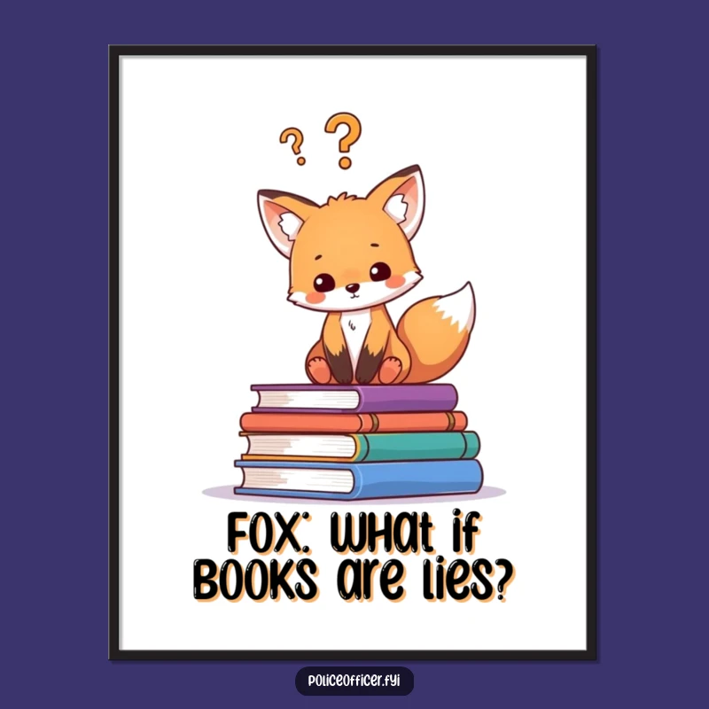 Free Printable Fox Cub Wall Art: Curious Cub, Funny Downloadable Decor!