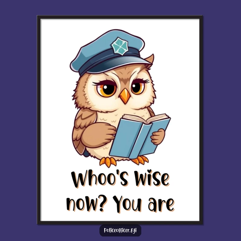 Free Printable Owl Cop Wall Art: Wise Worries for Your Thoughtful Decor