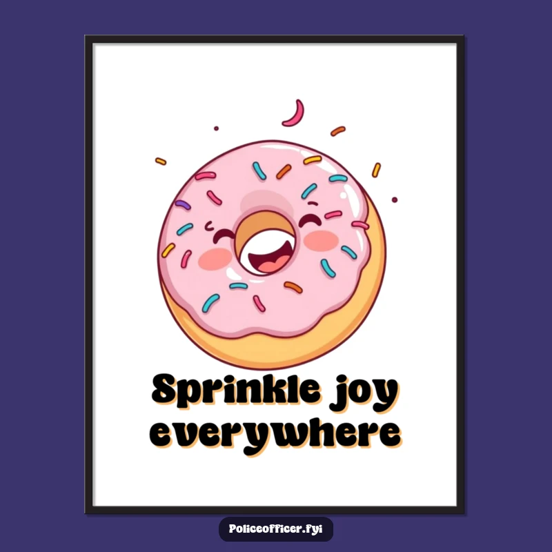 Whimsical Free Printable Donut Wall Art: Giddy Sprinkled Donut Design for a Fun Downloadable Gift