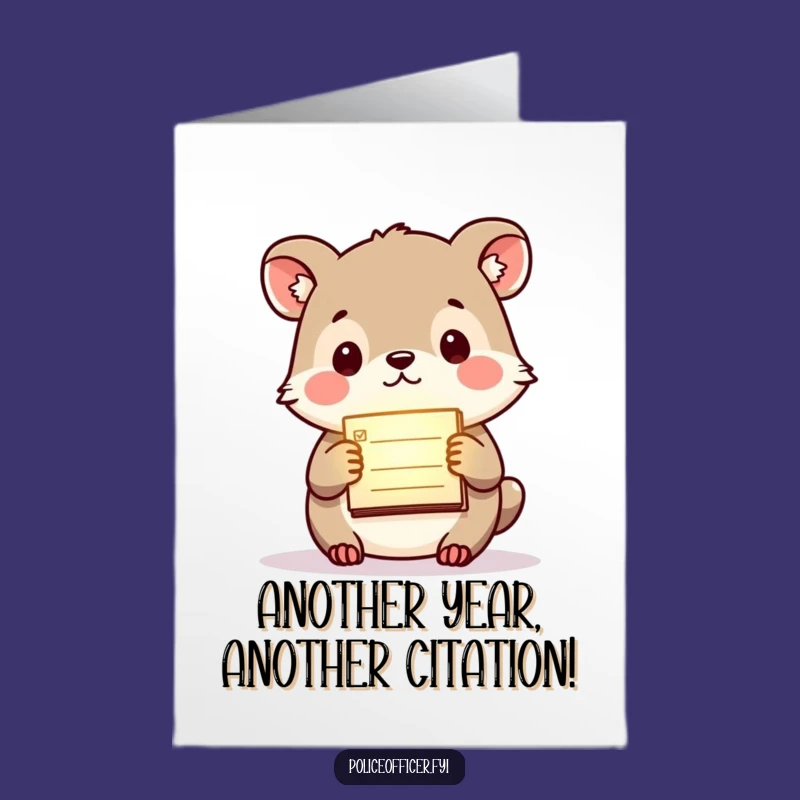 Free Printable Funny Birthday Card: Citation Keeper Creature - Downloadable Gift!