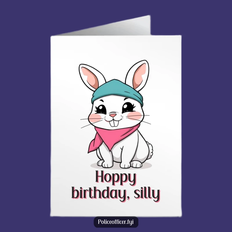Free Printable Birthday Card: Playful Rabbit & Downloadable Art for a Cheeky Celebration!