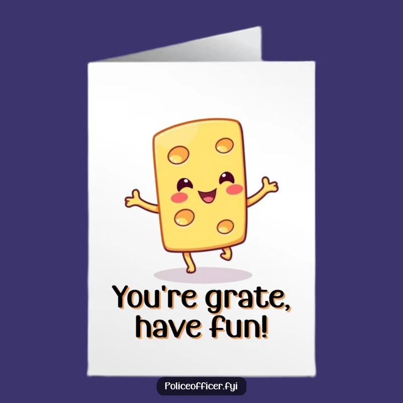 Free Printable Cheese Birthday Card: Silly Hopping Cheese Design for a Cheesy Downloadable Gift