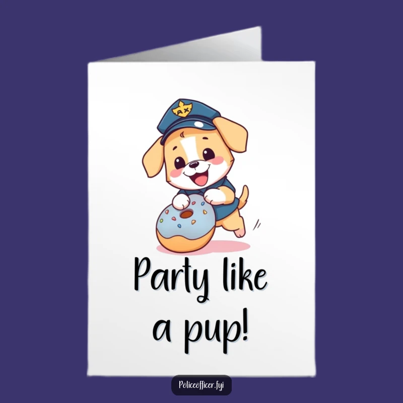 Free Printable Puppy Cop Birthday Card: Hilarious Downloadable Gift for Dog Lovers