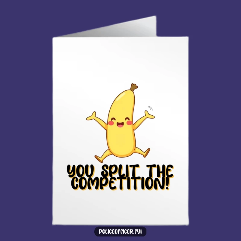 Free Printable Banana Congrats Card: Jubilant Banana Split Design for a Fun Downloadable Gift