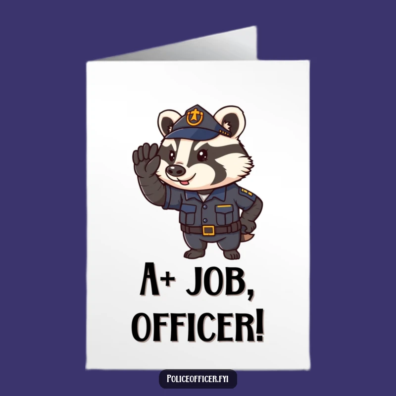 Funny Free Printable Badger Congrats Card - Downloadable Gift for Official Success