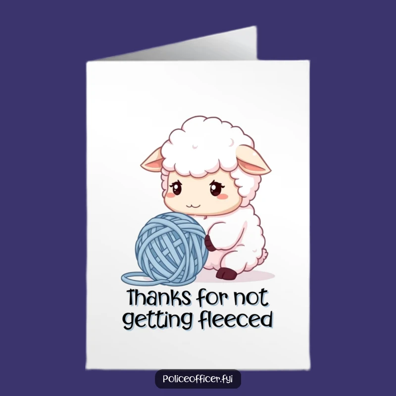 Free Printable Thank You Card: Sheep's Tangled Thanks - Funny Downloadable Gift