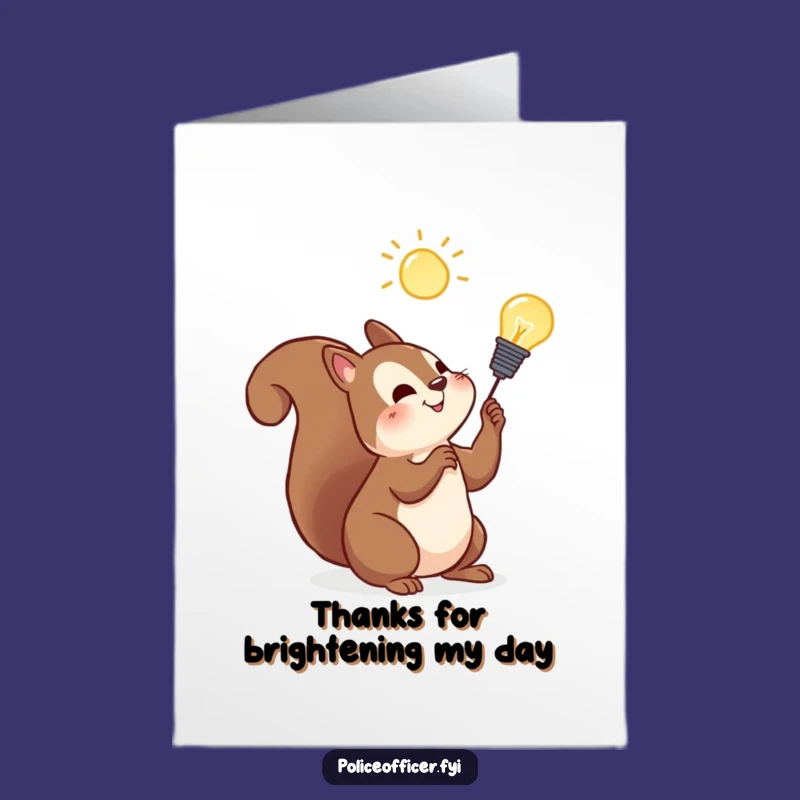 Free Printable Thank You Squirrel Card: Downloadable Smart Idea Humor Gift