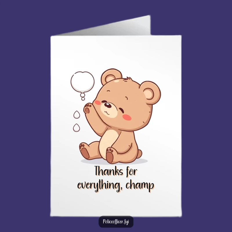 Free Printable Thank You Bear Card: Downloadable & DIY Grateful Humor Gift