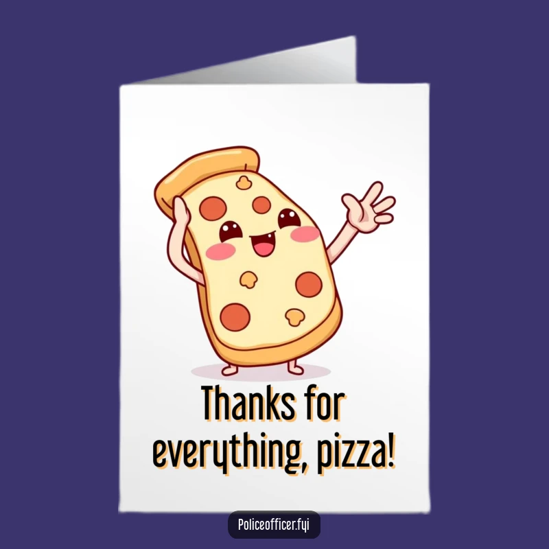 Free Printable Thank You Card: Pizza High-Five - Funny Appreciation Downloadable Gift