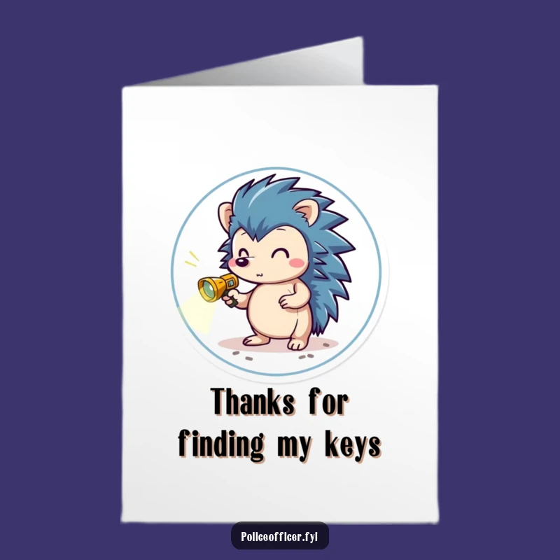 Free Printable Hedgehog Thank You Card: Brave Search for Gratitude, Hilarious Thanks