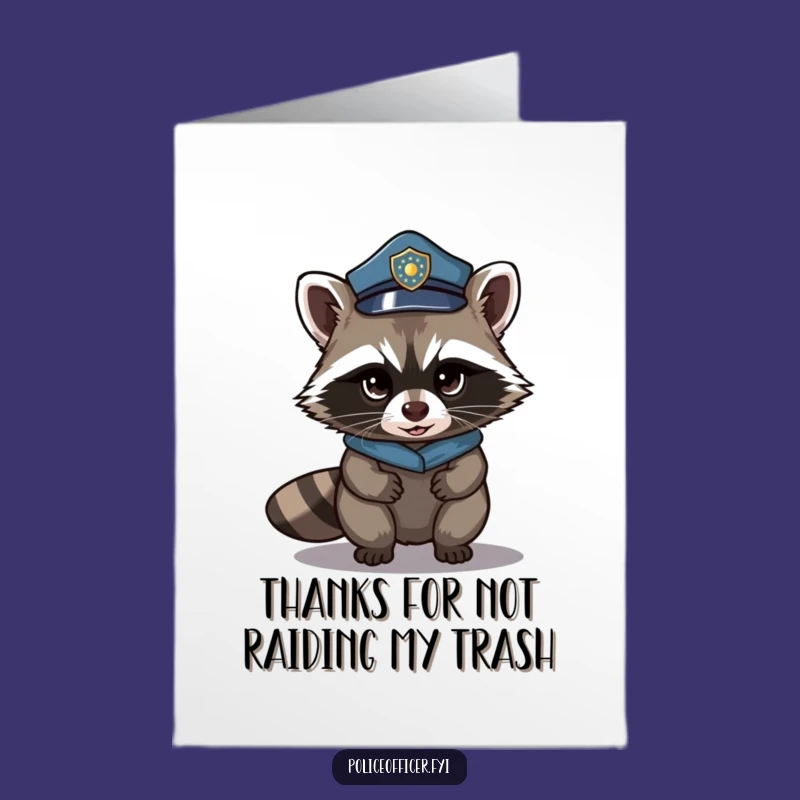 Free Printable Thank You Card: Stealthy Raccoon Cop Gratitude - Hilarious DIY Downloadable Gift