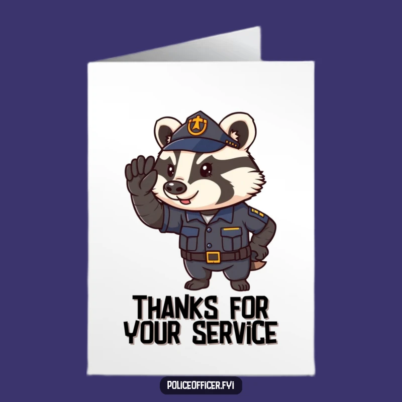 Free Printable Badger Thank You Card - Cute Downloadable Gift for Appreciation