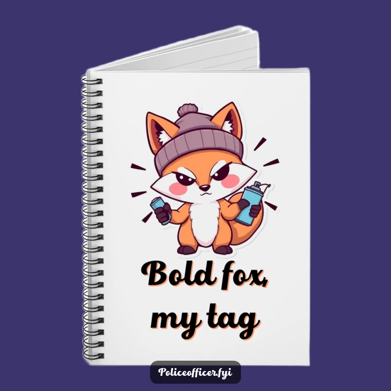Funny Fox Notebook - Jot Down Bold Ideas with Street Style