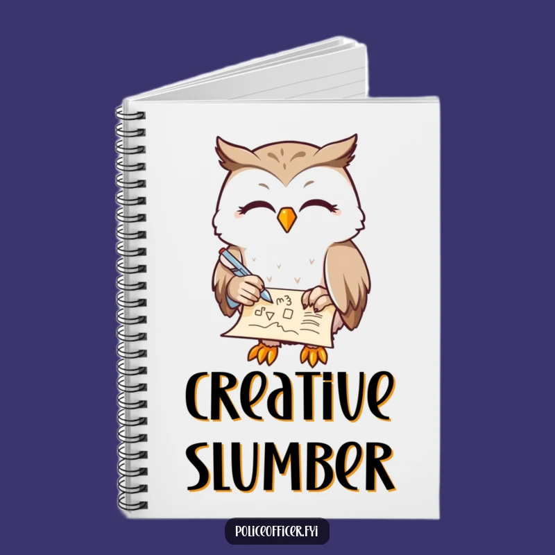Funny Owl Writer Notebook: Contented Doodles for Your Creative Journal Gift