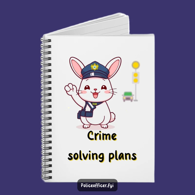 Funny Bunny Notebook: Police Bunny Journal For Traffic Notes, Great Gift