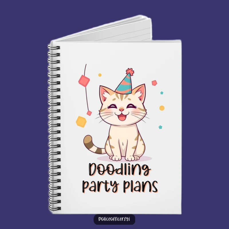 Funny Party Cat Notebook: Jot Down Party Ideas