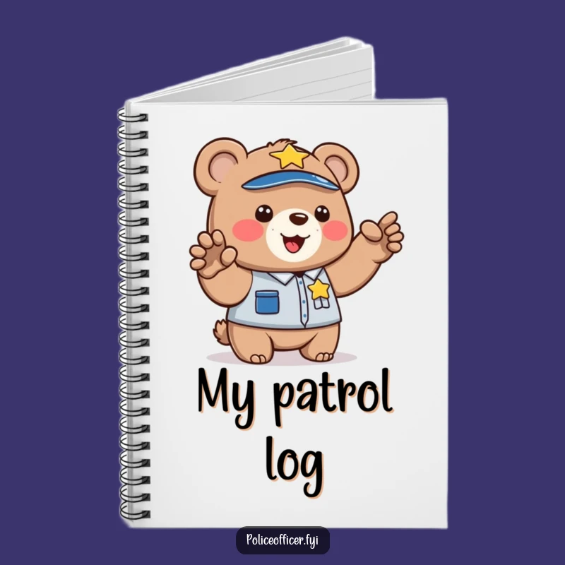 Funny Bear Cop Notebook: Jot Down Notes with Authority, Great Law Enforcement Gift