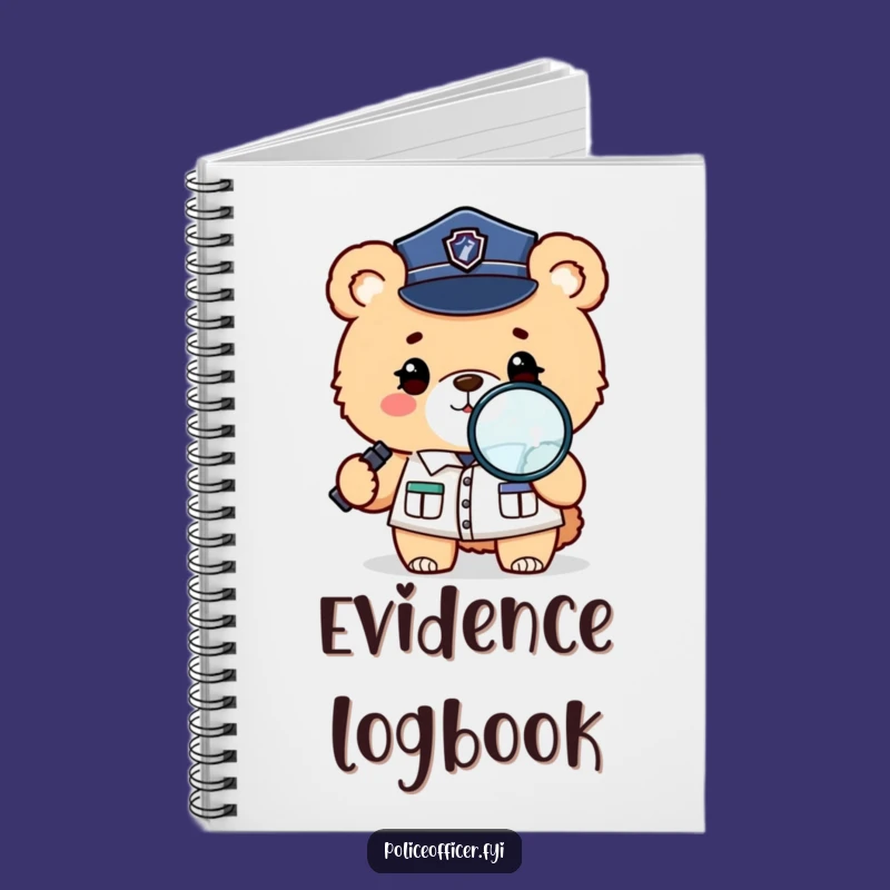 Funny Bear Detective Notebook: Police Bear Journal For Clues, Great Gift
