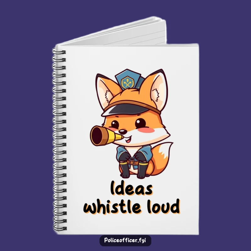 Funny Fox Cop Notebook: Jot Down Ideas with This Proud Officer