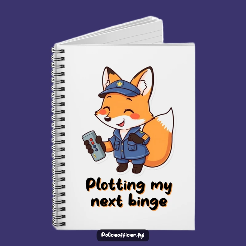 Funny Fox Remote Log Notebook - Hilarious Uniformed Fox Journal, Perfect Funny Gift
