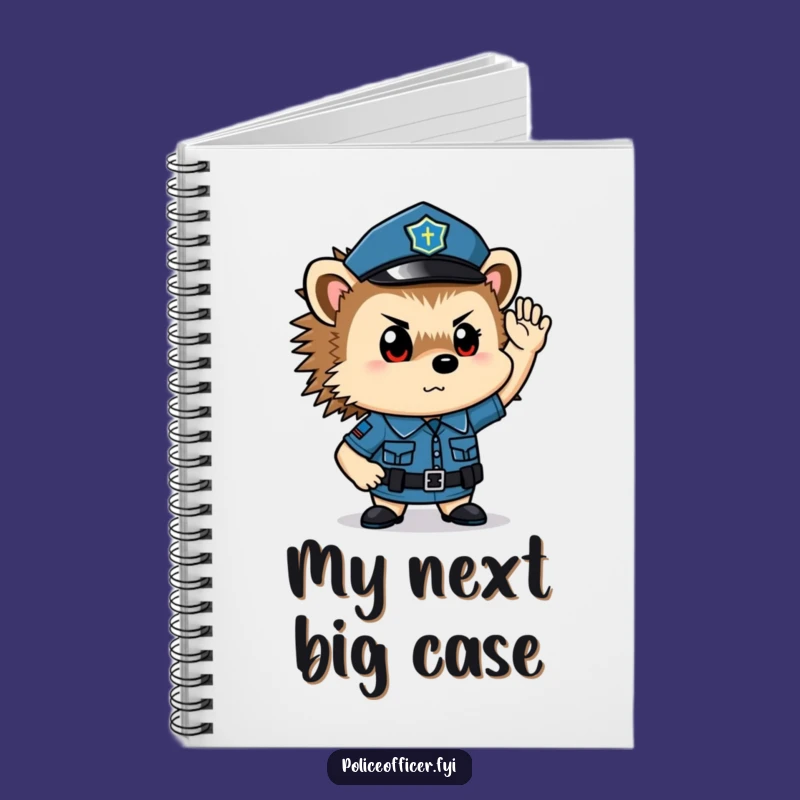 Funny Hedgehog Cop Notebook: Jot Down Ideas with This Determined Officer