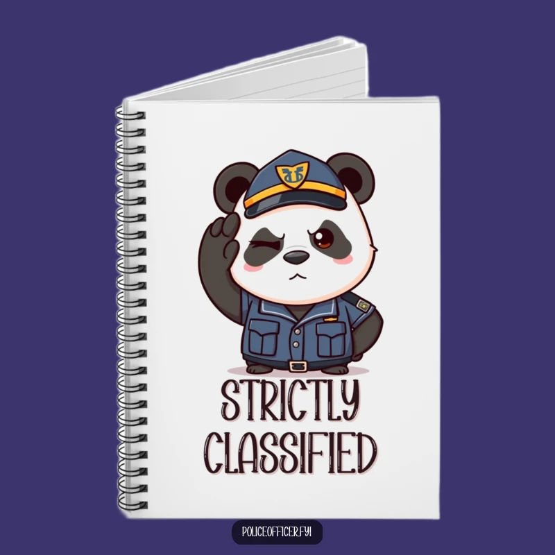 Funny Panda Police Notebook - Jot Down Your Determined Thoughts!