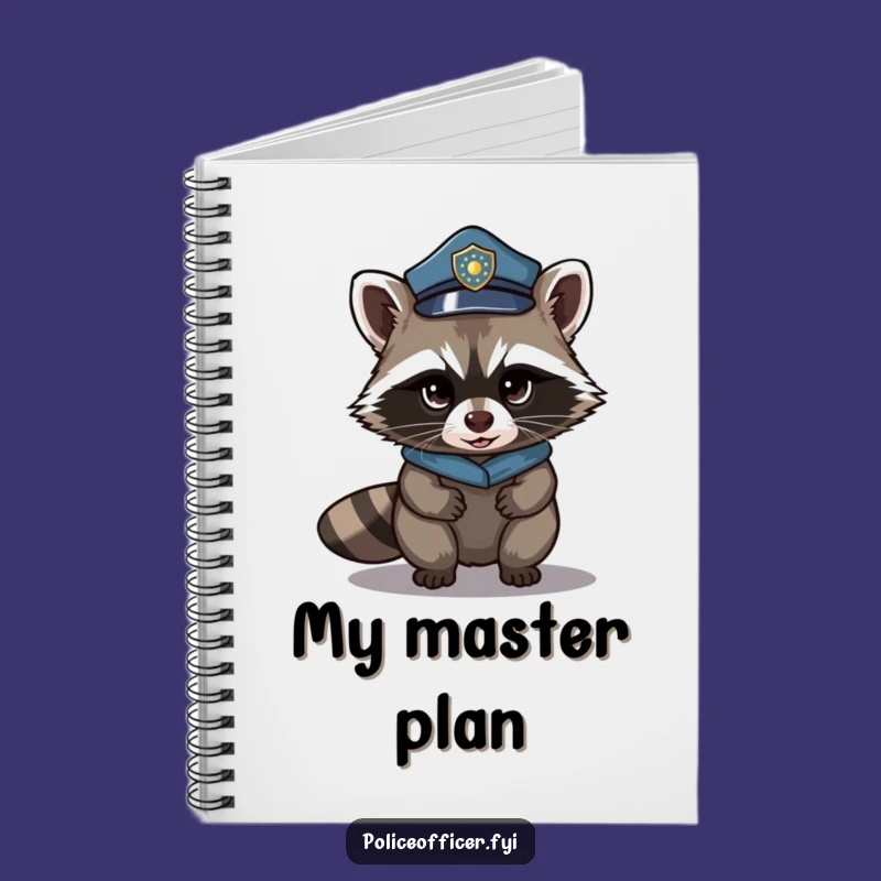 Funny Raccoon Police Notebook - Jot Down Your Secret Plans!