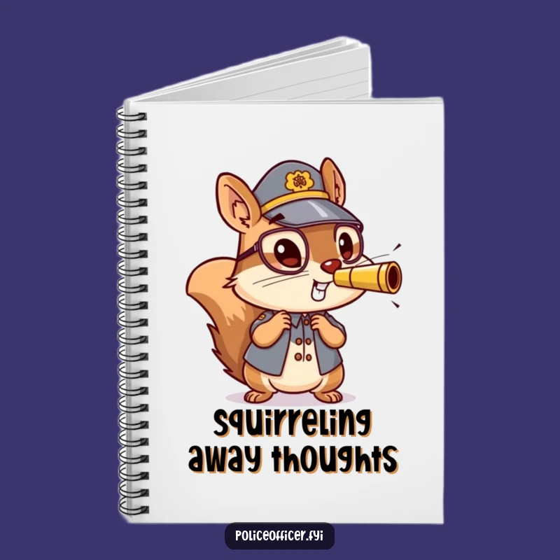 Funny Squirrel Officer Notebook: Energetic Whistle Blower, a Hilarious Journal Gift