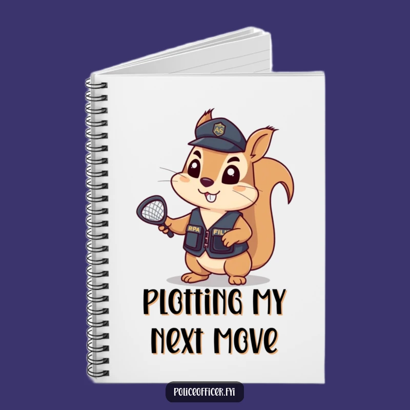 Funny Squirrel Police Notebook - Determined Notes for Lawful Ideas