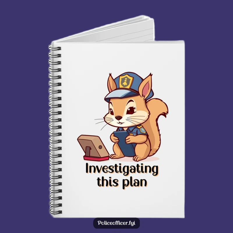 Funny Squirrel Cop Notebook: Log Your Suspects - A Practical Funny Gift