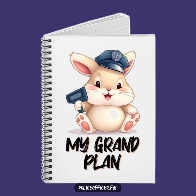 Funny Bunny Cop Notebook: Cute Traffic Director Journal for Whimsical Notes