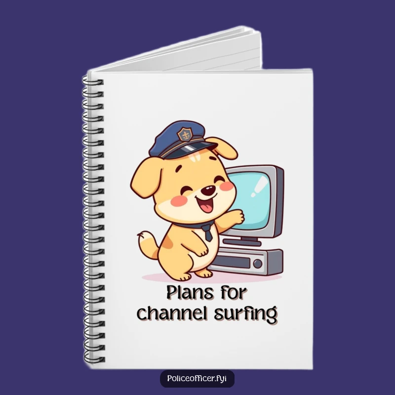 Funny Police Dog Notebook: Happy TV Notes, a Hilarious Journal for Ideas