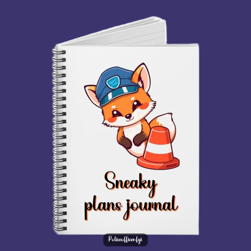 Funny Fox Police Notebook: Cop Fox Journal For Ideas, Great Gift