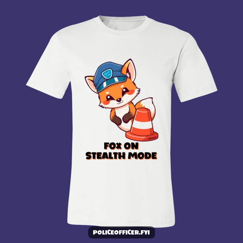 Funny Fox Police T-Shirt: Sneaky Cop Fox Tee, Great Funny Gift