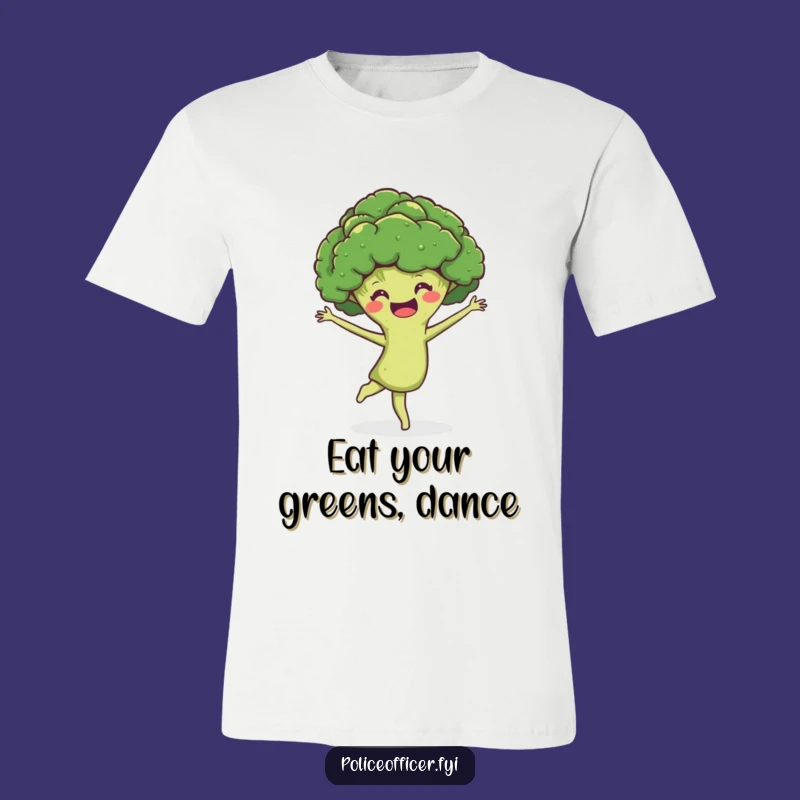 Funny Broccoli T-Shirt: Joyful Pirouette for Hilarious Style!