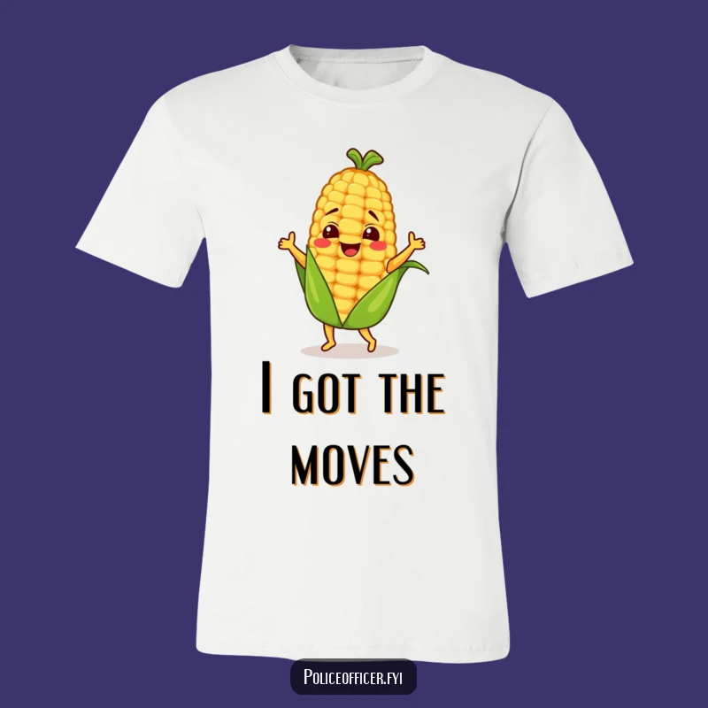 Funny Dancing Corn Cob T-Shirt - Wearable Humor for a Groovy Vibe