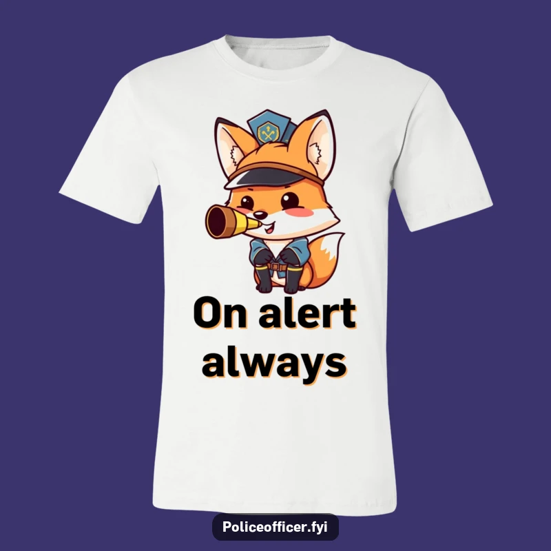 Funny Fox Cop T-Shirt: Wear Your Pride with This Whistling Officer