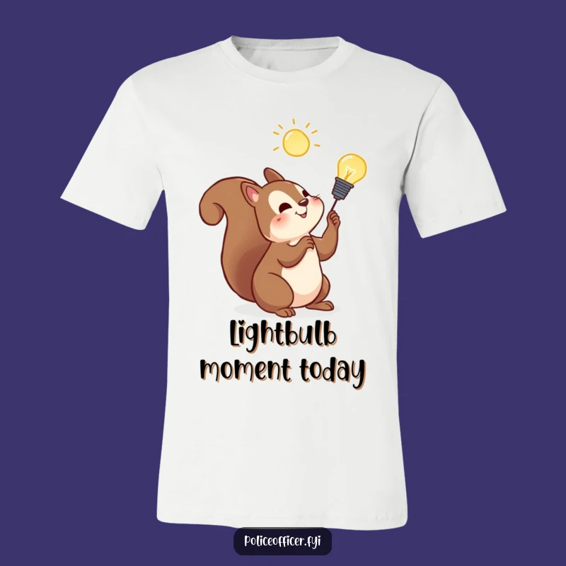 Funny Squirrel T-Shirt: Cheerful Genius with Bright Ideas