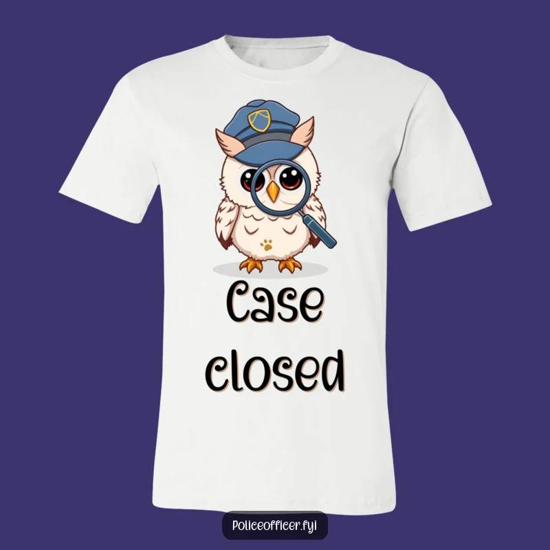 Funny Wise Owl Detective T-Shirt - Mystery Solving Humor Apparel