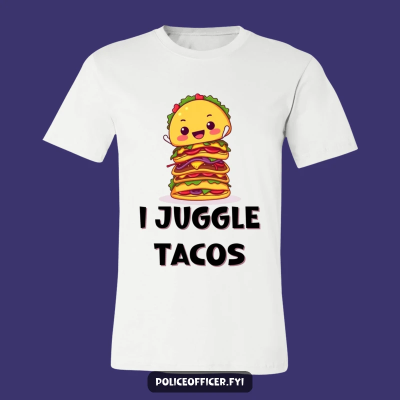 Funny Taco Balance T-Shirt: Hilarious Foodie Apparel for a Good Laugh