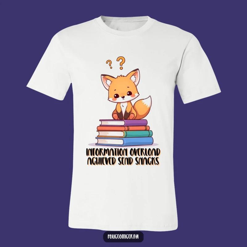 Funny Fox Cub Bookworm T-Shirt: Express Your Quirky Curiosity with This Hilarious Tee