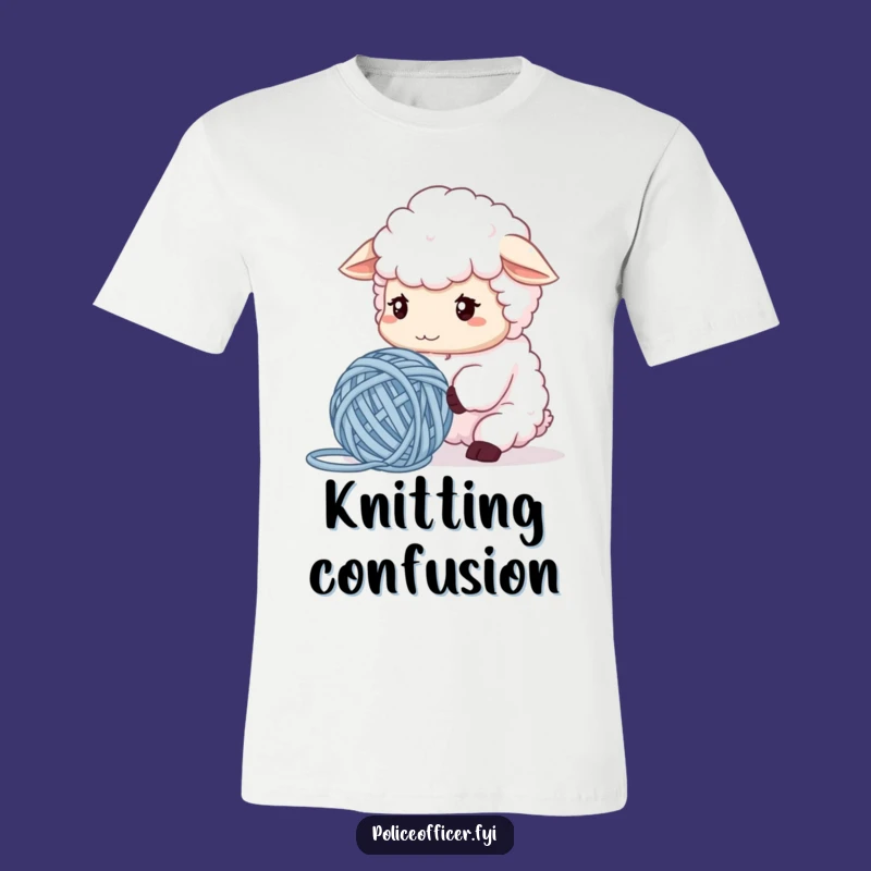 Funny Sheep T-Shirt: Yarn Problems Tee, Perfect Gift for Crafters!