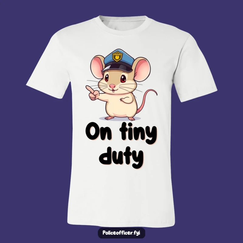 Funny Mouse Cop T-Shirt: Determined Finger Points to Style Gift